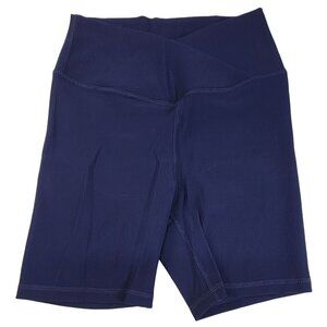 Rae Mode Womens Navy High-Waist Biker Shorts S Nylon/Spandex